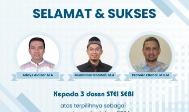 Three PermanThree Permanent Lecturers from STEI SEBI Advance to Represent the Ministry of Religious Affairs RI's Lecturer Certification 2024ent Lecturers from STEI SEBI Advance to Represent the Ministry of Religious Affairs RI's Lecturer Certification 2024