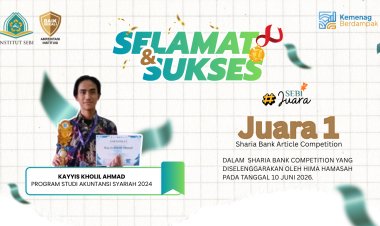 Juara 1, Sharia Bank Article Competition, Sharia Bank Competition yang diselenggarakan oleh Hima HAMASAH pada tanggal 10 Juni 2026.