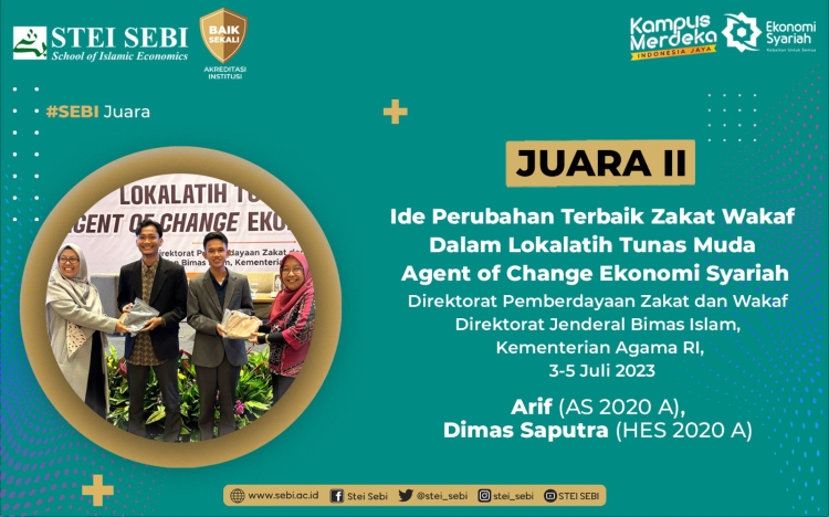 First winner  National Debate Competition 2023, Sharia Economic Exhibition University Muhammadiyah Prof. Dr. Hamka  19 June 2023