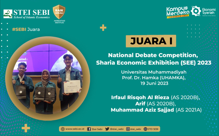 First Winner National Debate Competition, Sharia Economic Exhibition (SEE) 2023: Universitas Muhammadiyah Prof. Dr. Hamka (UHAMKA)