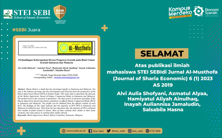 Publikasi Ilmiah Mahasiswa STEI SEBI di Jurnal al-Musthofa 2023
